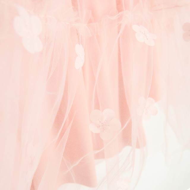 Рокля с къс ръкав, цвят: Розов