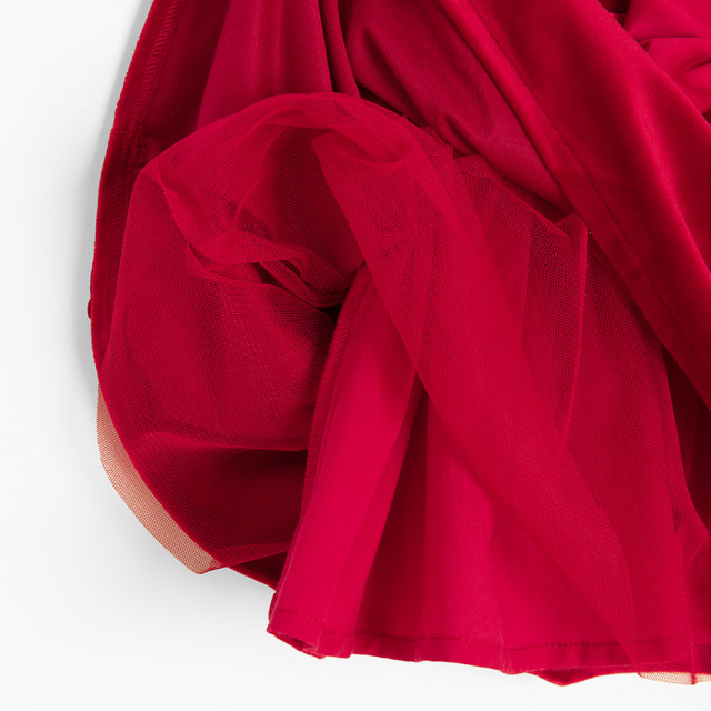 Рокля с дълъг ръкав, цвят: Червен