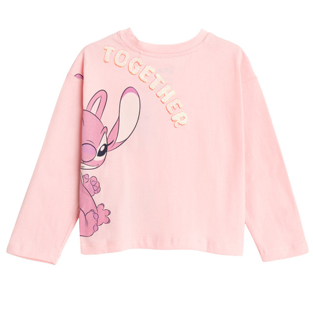 Тениска с дълъг ръкав LILO & STITCH, цвят: Розов