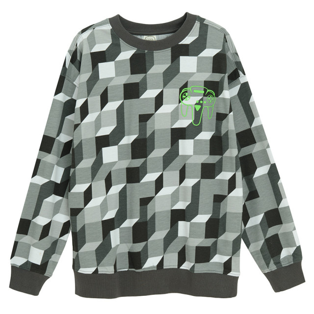 Блуза с дълъг ръкав, цвят: Микс