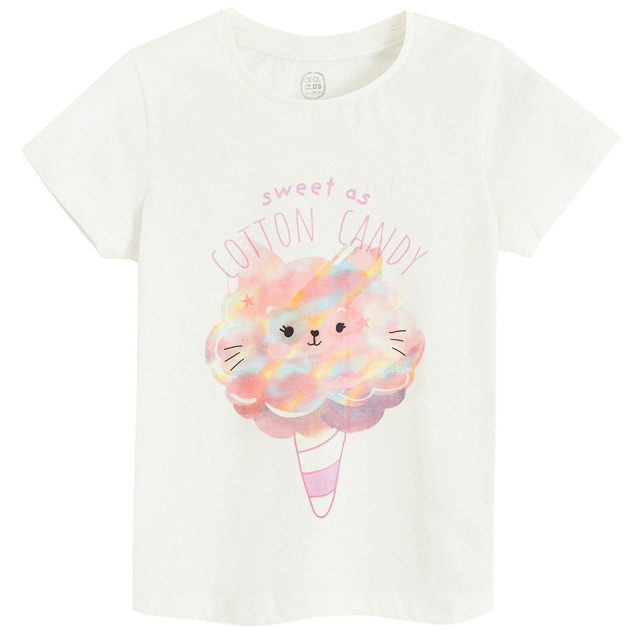 Тениска с къс ръкав, цвят: Бял