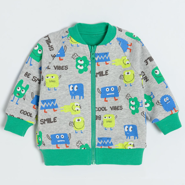 Блуза с дълъг ръкав, цвят: Зелен