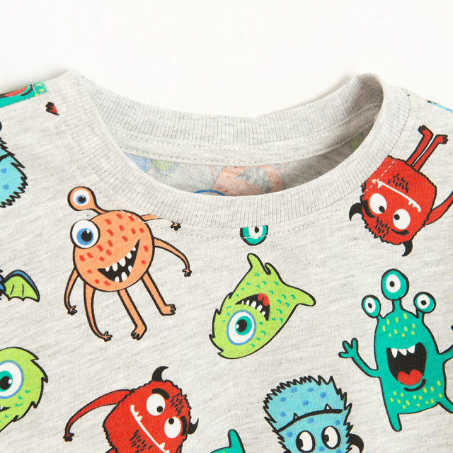 Пижама, цвят: Сив меланж