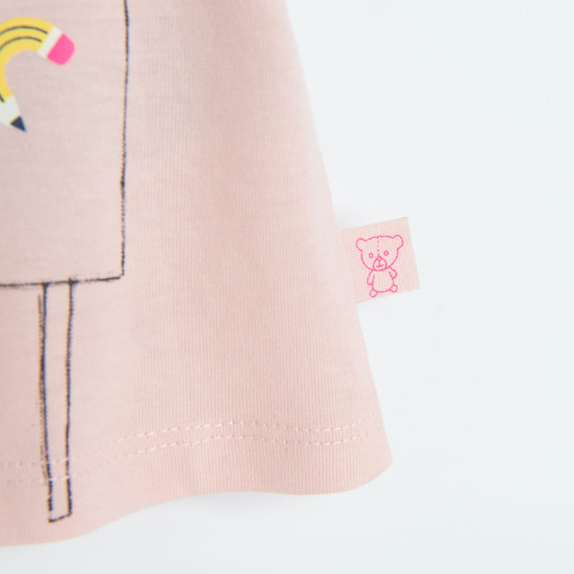 Тениска с къс ръкав, цвят: Светло розов