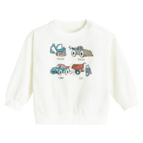 Блуза с дълъг ръкав, цвят: Бял