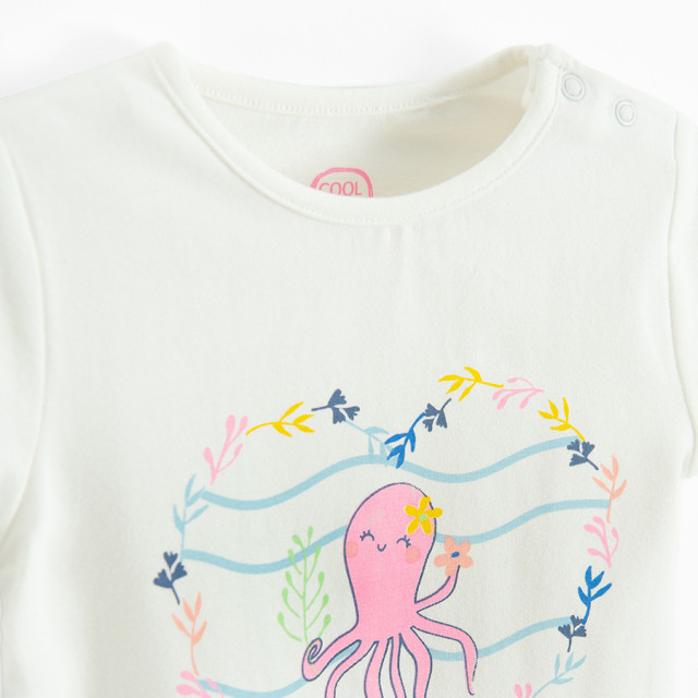 Боди с къс ръкав, цвят: Кремав