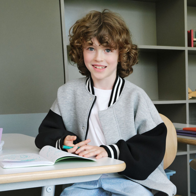 Яке, цвят: Сив меланж