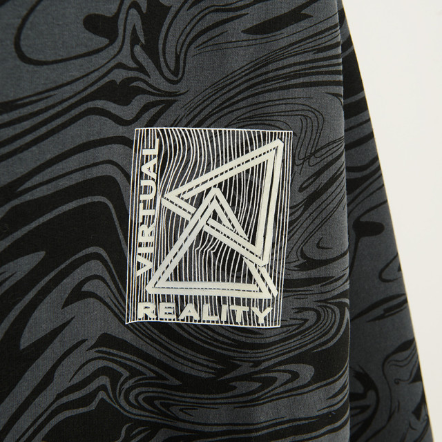 Блуза с дълъг ръкав, цвят: Антрацит