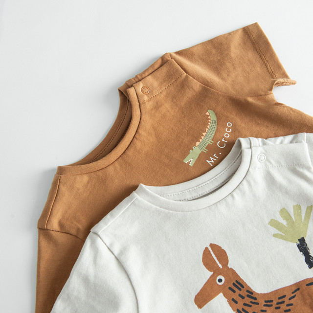 Тениска с къс ръкав 2бр., цвят: Микс