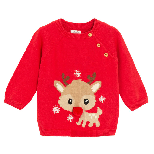 Пуловер, цвят: Червен