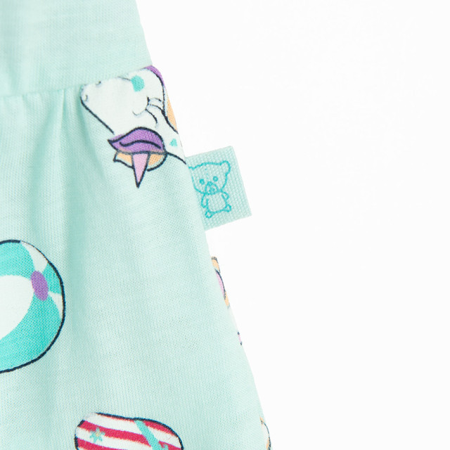 Рокля с къс ръкав, цвят: Тюркоазен