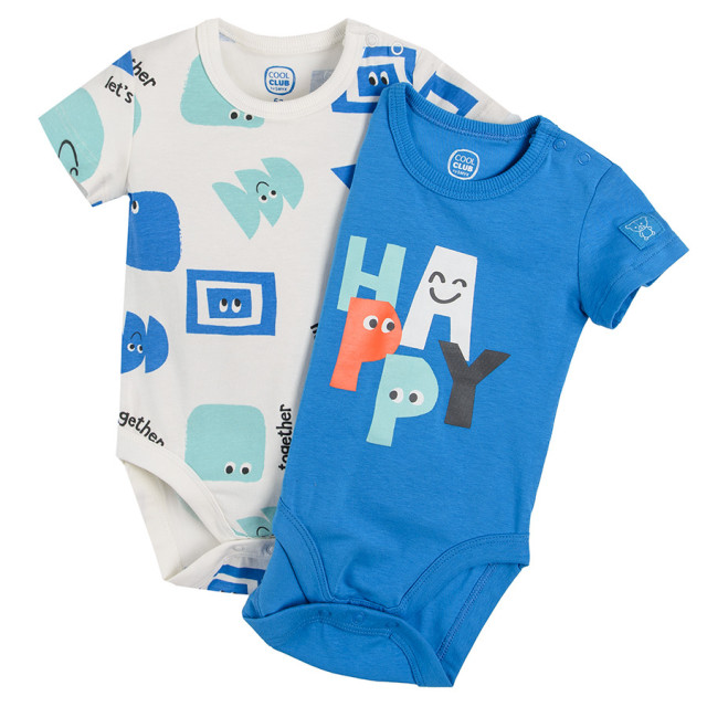 Боди с къс ръкав 2бр., цвят: Микс