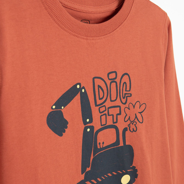 Тениска с дълъг ръкав, цвят: Оранжев