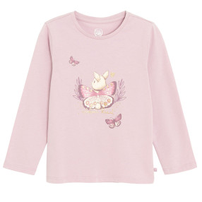 Тениска с дълъг ръкав, цвят: Виолетов