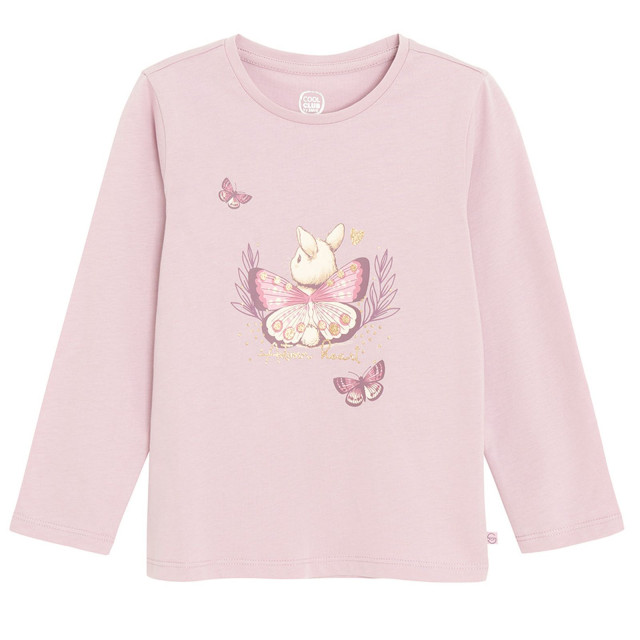 Тениска с дълъг ръкав, цвят: Виолетов