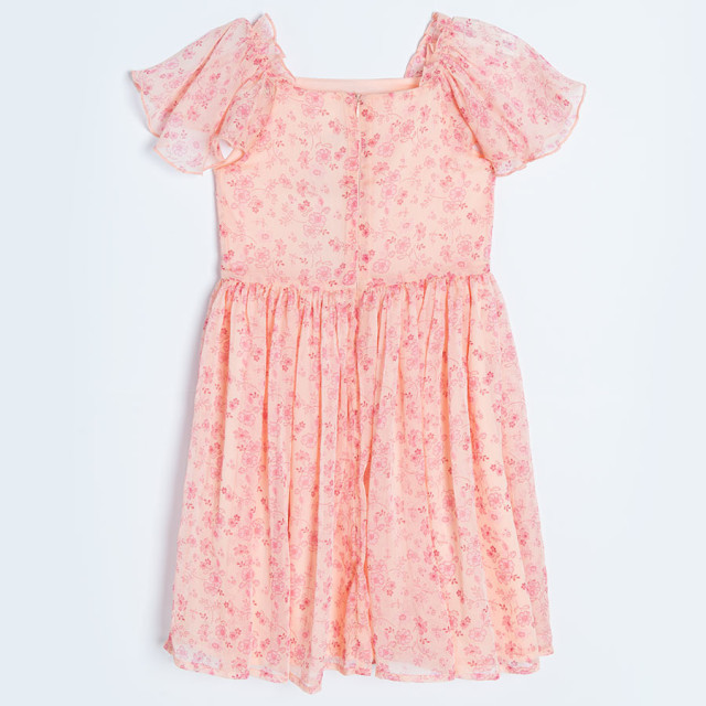 Рокля с къс ръкав, цвят: Розов