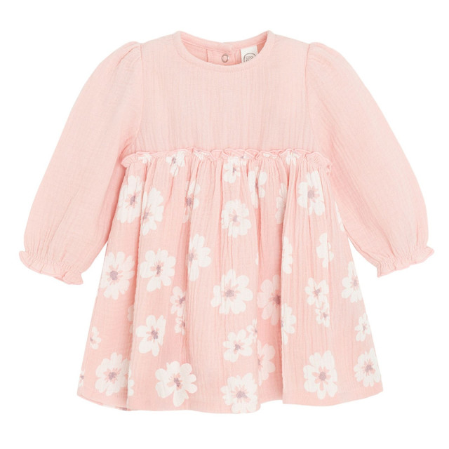 Рокля с дълъг ръкав, цвят: Розов