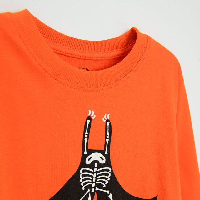 Тениска с дълъг ръкав, цвят: Оранжев