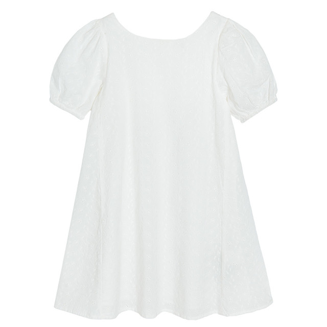 Рокля с къс ръкав, цвят: Бял