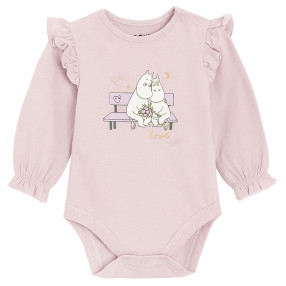 Боди с дълъг ръкав MOOMINS, цвят: Розов