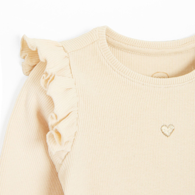 Блуза с дълъг ръкав, цвят: Бежов