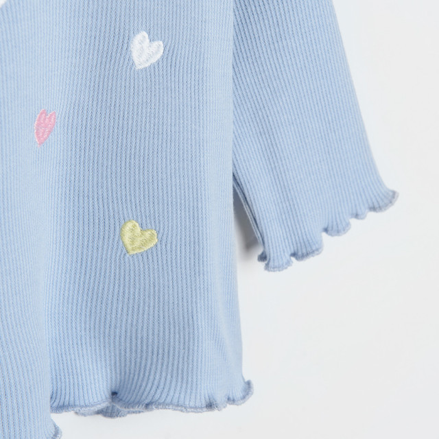 Тениска с дълъг ръкав, цвят: Светло син