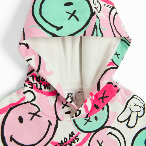 Суитчър SMILEY, цвят: Бял