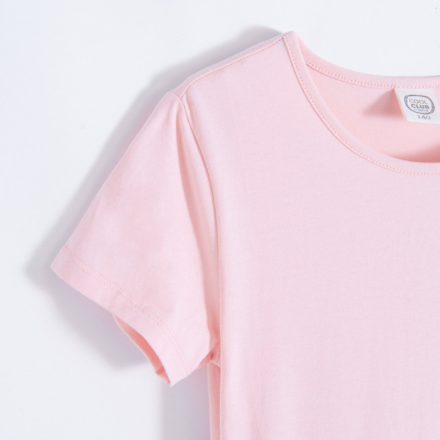 Рокля с къс ръкав, цвят: Розов