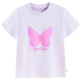 Тениска с къс ръкав, цвят: Виолетов