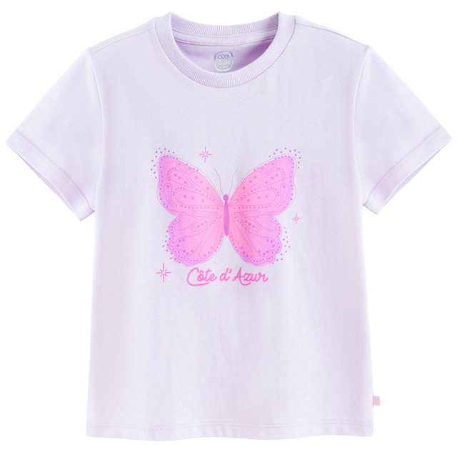 Тениска с къс ръкав, цвят: Виолетов