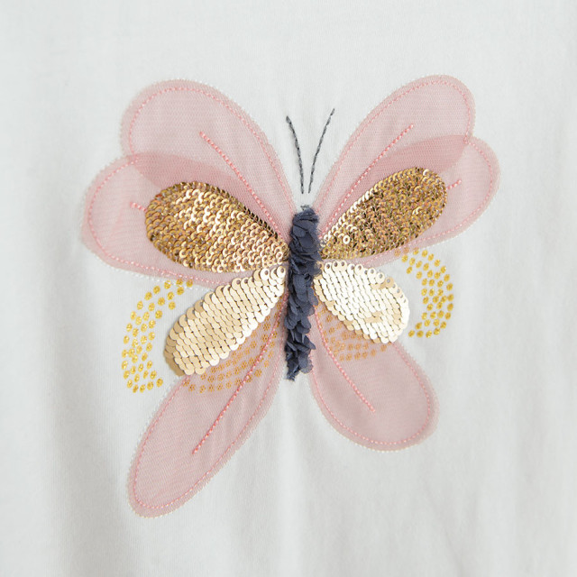 Тениска с дълъг ръкав, цвят: Бял