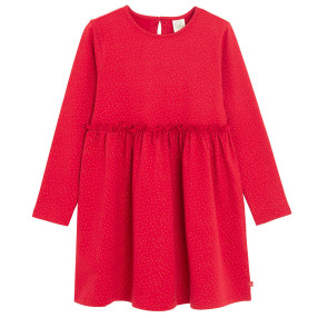 Рокля с дълъг ръкав, цвят: Червен