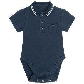 Боди с къс ръкав, цвят: Син