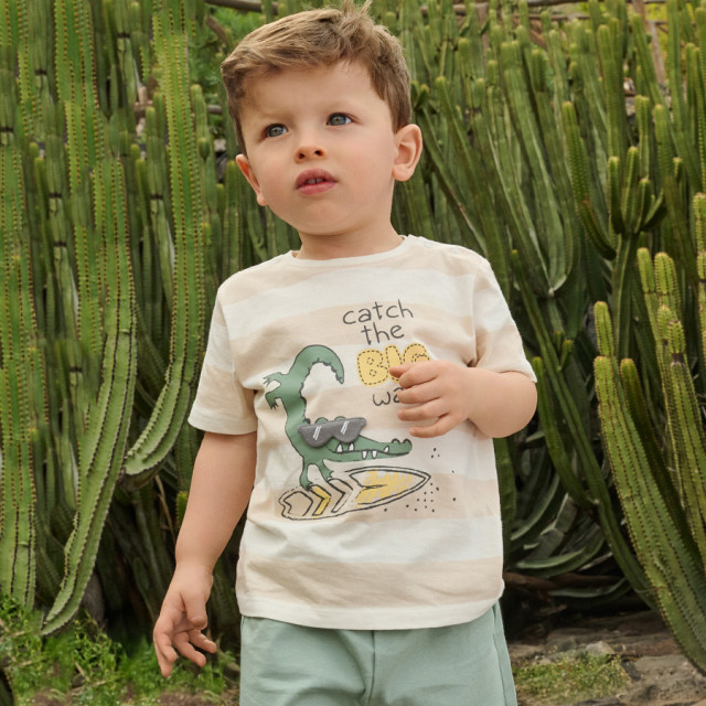 Тениска с къс ръкав, цвят: Бял