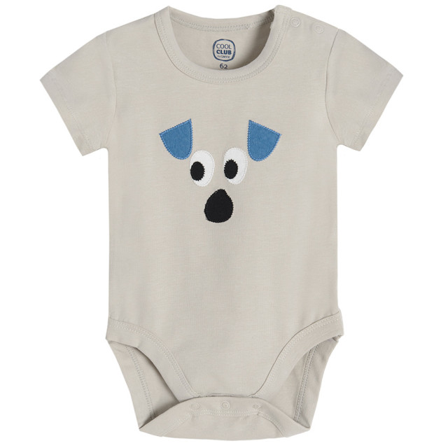 Боди с къс ръкав, цвят: Светло бежово