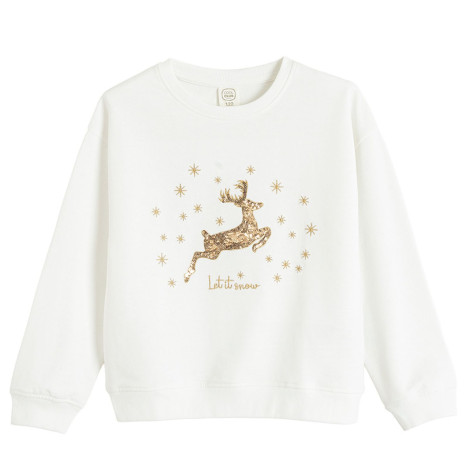 Блуза с дълъг ръкав, цвят: Бял