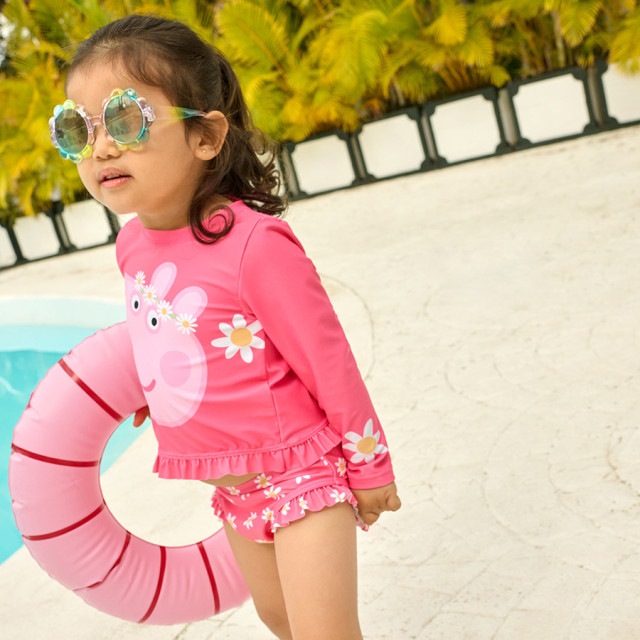 Бански костюми 2бр. PEPPA PIG, цвят: Червен