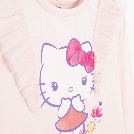 Блуза с дълъг ръкав HELLO KITTY, цвят: Розов