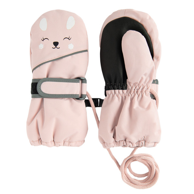 Ски ръкавици, цвят: Светло розов