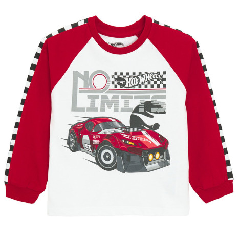 Пижама HOT WHEELS, цвят: Червен