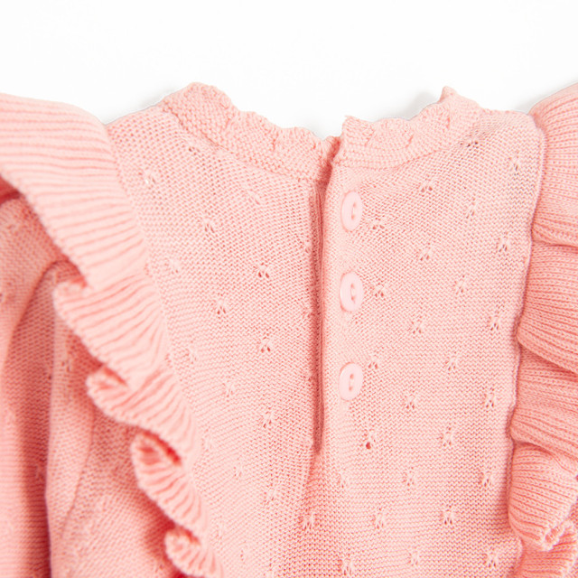 Рокля с дълъг ръкав, цвят: Розов