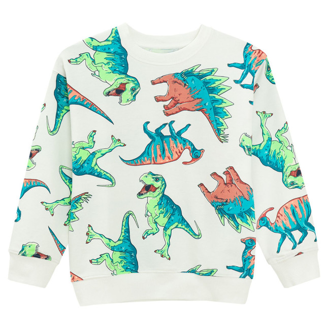 Блуза с дълъг ръкав, цвят: Мръсно бял