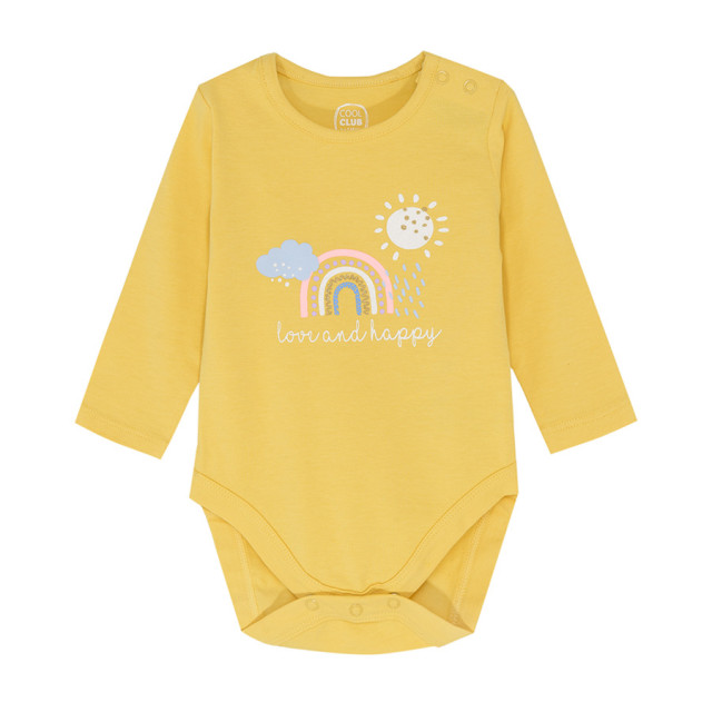 Боди с дълъг ръкав, цвят: Жълт