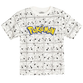 Тениска с къс ръкав POKEMON, цвят: Бял