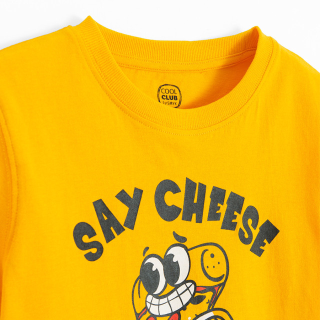 Тениска с къс ръкав, цвят: Жълт