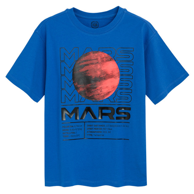 Тениска с къс ръкав, цвят: Син