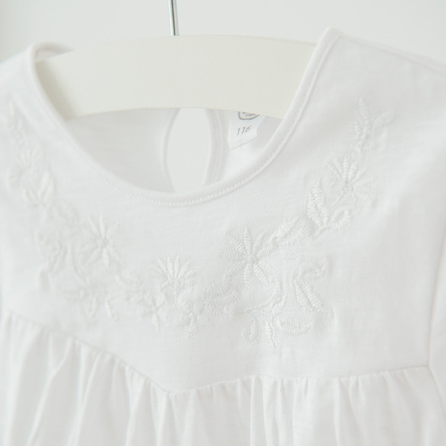 Блуза с дълъг ръкав, цвят: Бял