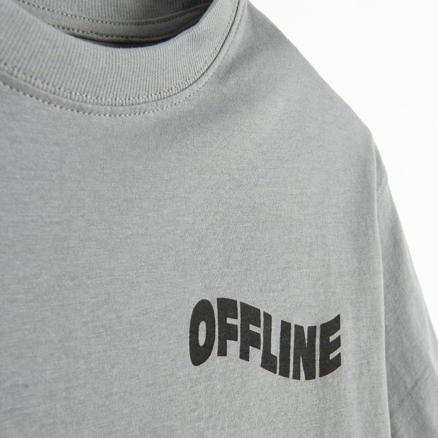 Тениска с къс ръкав, цвят: Сив