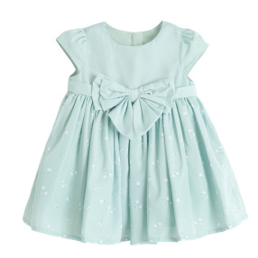 Рокля с къс ръкав, цвят: Зелен