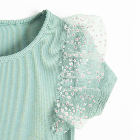 Рокля с къс ръкав, цвят: Зелен